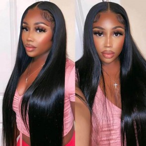 Hurela 13x4 Lace Frontal Wig Straight Pre Plucked Human Hair Wigs