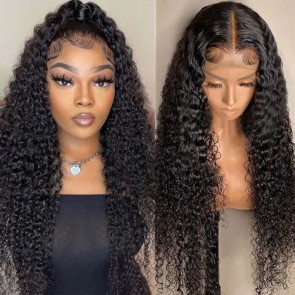 Hurela New 13x4 Transparent Lace Front Glueless Wigs Jerry Curly Human Hair Wigs With Baby Hair Get Ashley's Same Hair