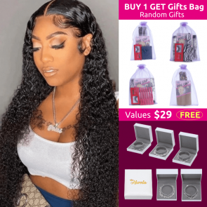 Hurela New 13x4 Lace Front Wigs Jerry Curly Human Hair Wigs With Baby Hair Friday Sale