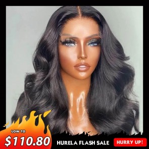 Hurela Body Wave Human Hair Wigs Pre Plucked 4x4 Human Lace Closure Wig 150% Density Crazy Flash Sale
