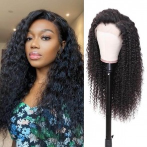 Hurela Cheap 4x4 Lace Front Wigs Jerry Curly Human Wigs With Baby Hair 150% Density