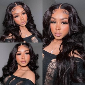 Hurela Body Wave Human Hair Wigs Pre Plucked 4x4 Human Lace Closure Wig 150% Density