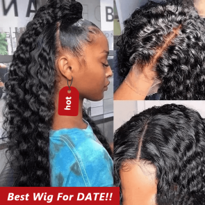 Hurela Super Super Super Affordable 13x4 Lace Front Wigs Jerry Curly Human Hair Wigs With Baby Hair Facebook ad Special Sale