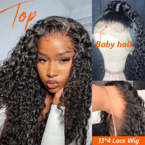 Hurela Flash Sale 13x4 Lace Front Wigs Jerry Curly Transparent Human Hair Wigs With Baby Hair Facebook ad Special Sale