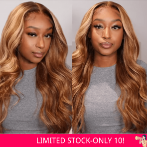 Hurela 50% OFF Get 13x4 Lace Front Wigs Blonde Highlight Piano Colored Wigs Body Wave Hair Wigs TL412# Color 150% Density Facebook ad Special Sale