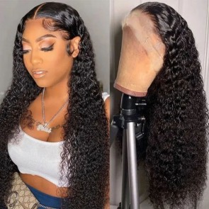 Hurela New 13x4 Lace Front Wigs Jerry Curly Natural Color Human Hair Wigs With Baby Hair Whatsapp Flashsale