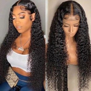 Hurela New 13x4 Lace Front Wigs Jerry Curly Human Hair Wigs With Baby HairBack To School Flash Sale