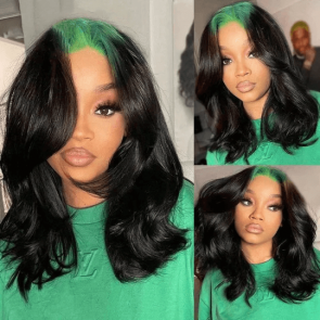 Hurela Green Roots Black Hair Loose wave Human Hair Wig 13x4 Lace Front Wigs Pre-plucked For Women 150% Density Whatspp Flash Sale