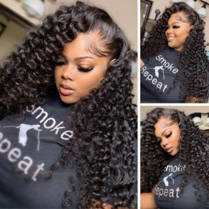 Hurela 13x4 Lace Front Big Deep Wave Human Hair Wig Natural Hairline With Pre Plucked Friday Sale