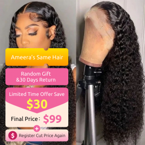 Hurela New 13x4 Lace Front Wigs Jerry Curly Human Hair Wigs With Baby Hair Get The Ameera's Same Hair