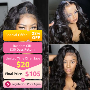 Hurela Body Wave 13x4 Lace Front Wig 100% Human Hair 150% Density