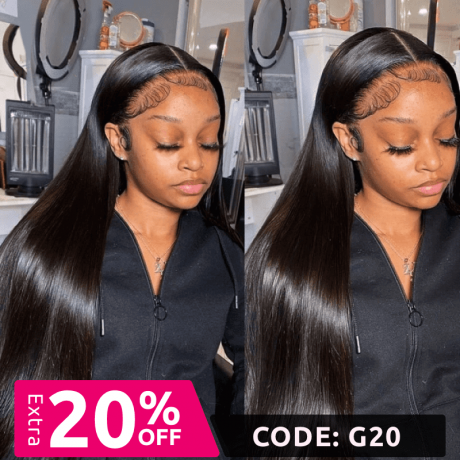 Extra 20% OFF | Code: G20---Hurela Natural Color High-Quality Long Straight 4x0.75 Lace Part 13x4 Lace Frontal Wigs Virgin Human Hair Wigs