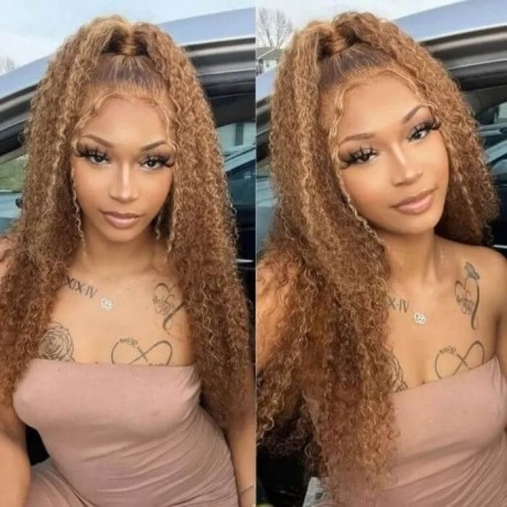 Hurela 13x4 Jerry Curly Transparent Lace Front Glueless Wigs Virgin Hair Wigs With Baby Hair #TL412