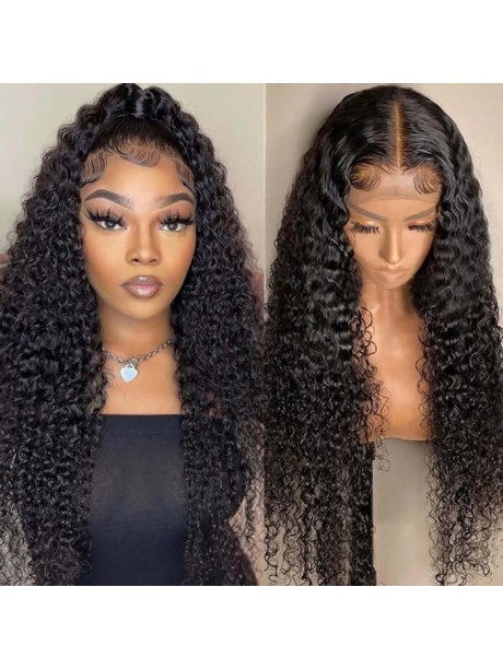 Hurela New 13x4 Transparent Lace Front Glueless Wigs Jerry Curly Human Hair Wigs With Baby Hair Get Ashley's Same Hair