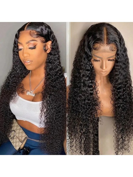 Hurela New 13x4 Lace Front Wigs Jerry Curly Human Hair Wigs With Baby Hair