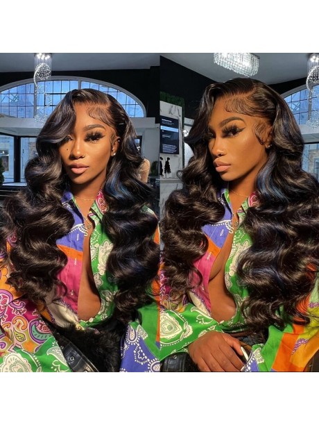 Hurela 13X4 Lace Frontal Wig Body Wave Human Hair Wigs Get Ashley Bedeck Same Hair Style