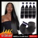 Hurela 4Pcs Brazilian Human Hair Bundles Straight Hair Sew In Weave Crazy Flash Sale