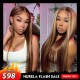 Hurela Highlight Wig 13x5x0.5 Lace Part Wig Straight Human Hair Wig With Baby Hair TL412 Color Crazy Flash Sale