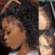 Hurela Afro Curly Wig 150% Density Kinky Curly