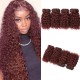 Hurela Curly Human Hair Weave Hairstyles 4 Bundles Peruvian Human Hair 8-26 inch #33 Color