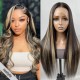 Hurela Lace Front Realistic Kinky Straight 150% Density Human Hair Wigs