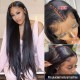 Hurela 150% Density Long Straight 13x4 Lace Frontal Wigs Natural Color