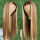 Hurela Blonde Highlight Piano Color Lace Part Wig