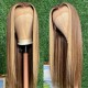 Hurela Blonde Highlight Piano Color Lace Part Wig