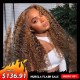 Hurela Highlight Colored Wigs 13x4 Lace Front Wigs Jerry Curly Human Wigs With Baby Hair #TL412 Color 150% Density Crazy Flash Sale