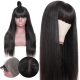 Hurela 150% Density Long Straight 13x4 Lace Frontal Wigs Natural Color