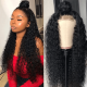 Hurela Jerry Curly 13x6 Lace Front Wigs 150% Density Pre-plucked Human Hair Wigs with Baby Hair Natural Color