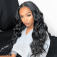 Hurela 13X4 Lace Front Wig 150% density Natural ColorBody Wave Pre-plucked Lace Front Wig 150% density Natural Color