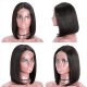 Hurela Best Straight Short Bob Wigs 13x4 Lace Front Wigs Virgin Human Hair 130% Density