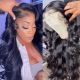 Hurela 13X4 Lace Front Wig 150% density Natural ColorBody Wave Pre-plucked Lace Front Wig 150% density Natural Color