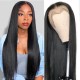 Hurela 150% Density Long Straight 13x4 Lace Frontal Wigs Natural Color
