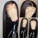 Hurela 150% Density Long Straight 13x4 Lace Frontal Wigs Natural Color