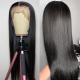 Hurela 150% Density Long Straight 13x4 Lace Frontal Wigs Natural Color
