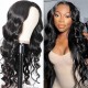 Hurela Body Wave Glueless Human Hair Wigs 4x4 Lace Closure Natural Black Color Virgin Hair Wig Wednesday Sale
