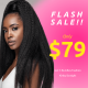 $100 OFF | Code: SAVE100---Hurela Best Kinky Straight Hair 3 Bundles Deals Brazilian Virgin hair Natural Color 