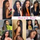 Hurela 3 Bundles Hair Brazilian Straight Hairstyles 5X5 HD Lace Closure Free Part Human Hair Natural Color