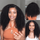 Hurela Afro Curly Wig 150% Density Kinky Curly