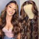 Body Wave Hairstyles Lace Part Wig Human Hair Wigs With Baby Hair 150% Density #FB30 Color
