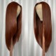 Hurela 150% Density Long Straight 13x4 Lace Frontal Wigs Natural Color