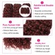 Hurela High Quality Brazilian Curly Human Hair Weave Hair 3 Bundles Deals Burgundy Red 8-26 inch