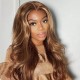 Hurela Blonde Highlight Piano Colored Wigs 13x4 Upgraded Bouncy Body Wave Hair Wigs #TL412