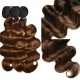 Hurela Ombre Highlights Body Wave Human Hair 3 Bundles With 4x4 Lace Closure