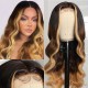 Hurela Blonde Highlight Piano Color Lace Part Wig