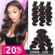 Extra 20% OFF | Code: G20---Hurela Brazilian Human Hair 3 Bundles Deals Body Wave human hair 8-26 Inch #2 Color