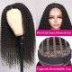 Hurela Cheap Natural Black Kinky Curly 4x4 Lace Closure Air Wigs Human Hair Wigs Pre-plucked