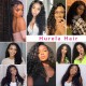 Hurela Cute Curly Weave Hairstyles Virgin Peruvian 3 Bundles Human Hair Weave 8-26 Inch #2 Color